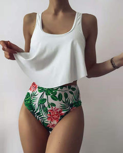 Bikini cintura alta con estampado floral
